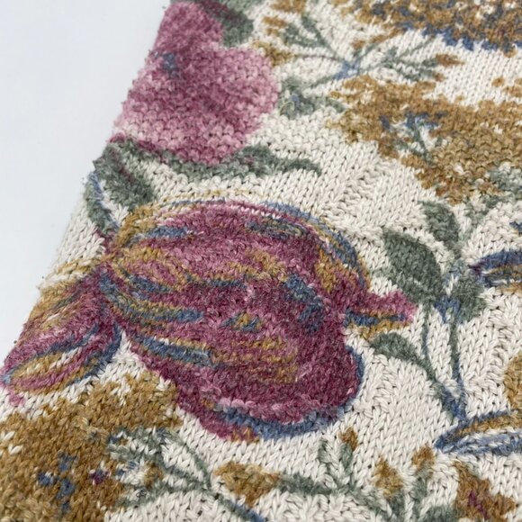 Vintage Floral Sweater Women Cotton Polyester Pullover Cottage Retro Casual Twee - Picture 14 of 14